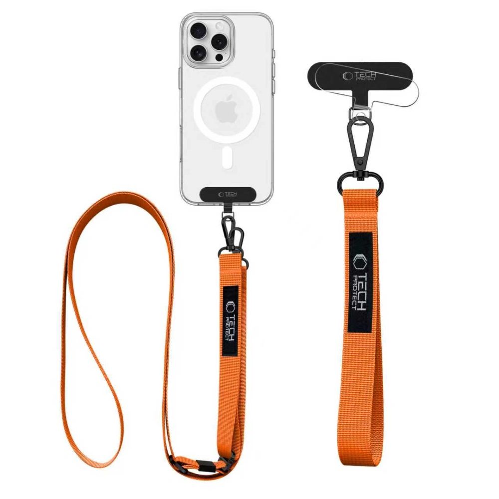Levně Tech-Protect C6S Crossbody popruh, oranžový