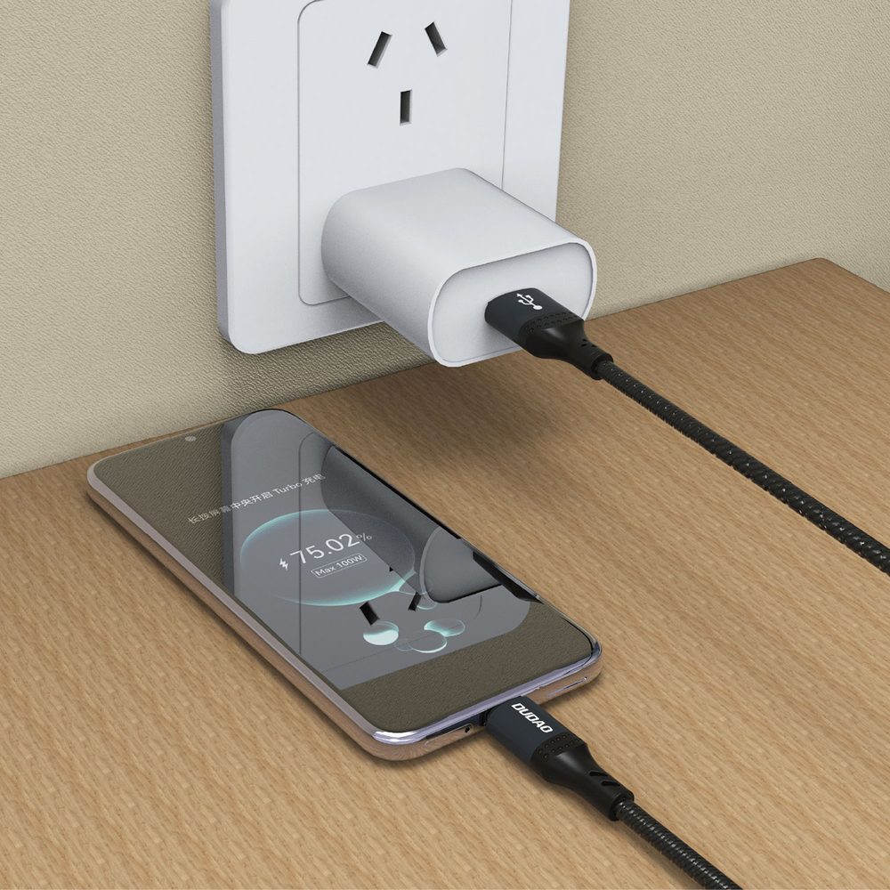 Dudao L3ST kábel USB-A - USB-C, 5A, 3 m, čierny