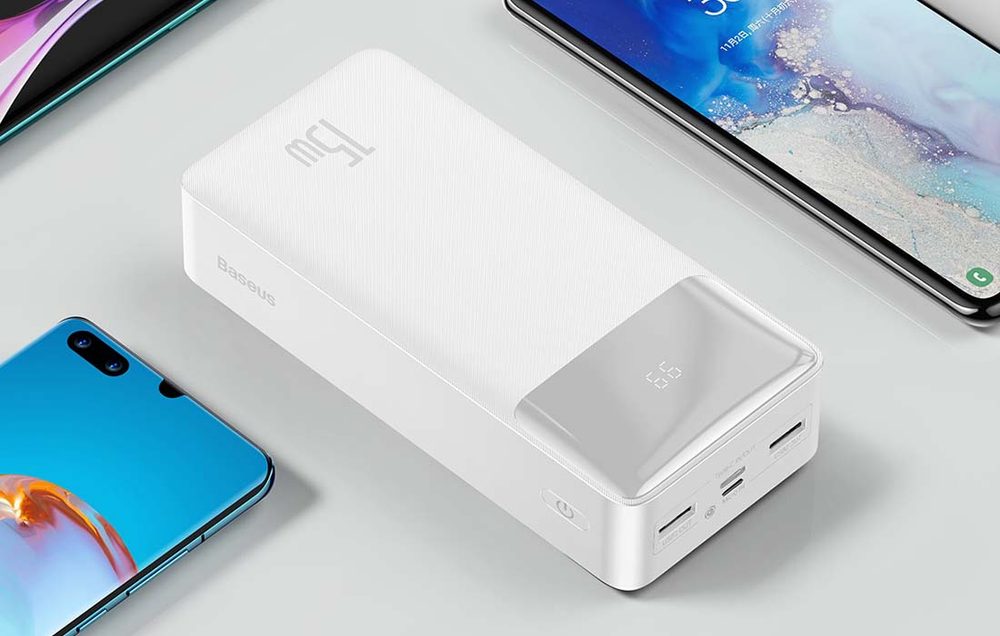 Baseus Bipow PowerBank 30000mAh, 15W, Bijeli