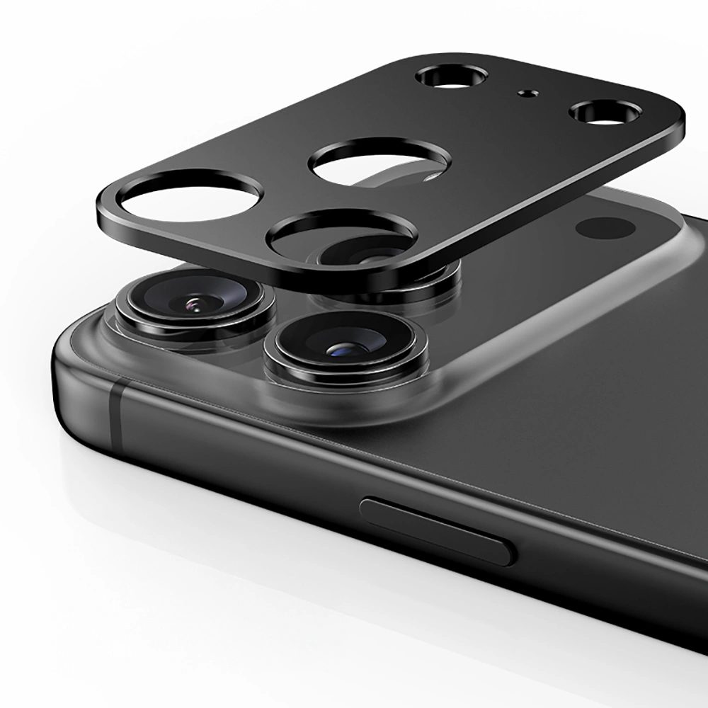 Tech-Protect Camalloy Fit+, ochranný kryt fotoaparátu, iPhone 17 Pro Max, čierny