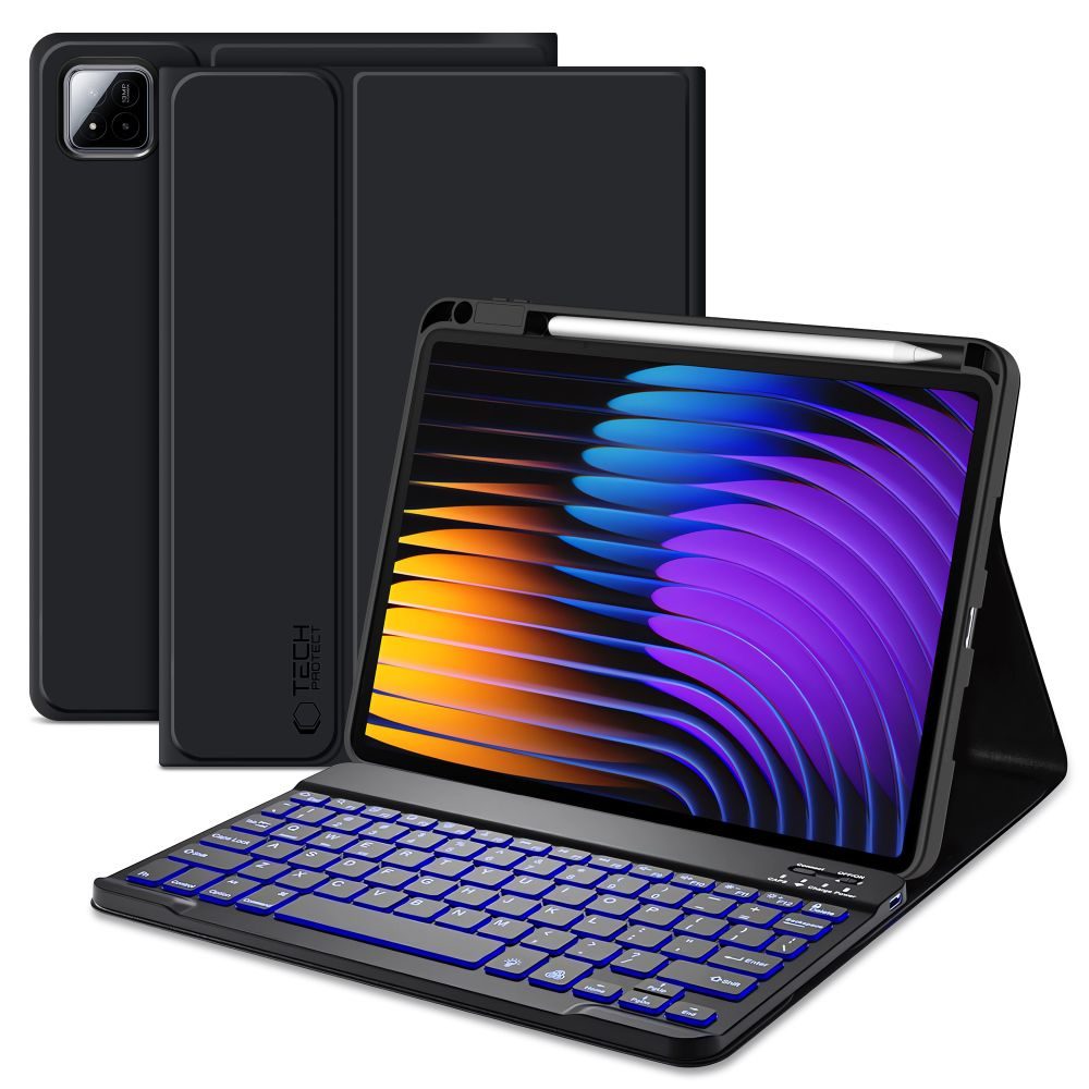 Tech-Protect SC Pen + billentyűzet, Xiaomi Pad 7 / 7 Pro, fekete