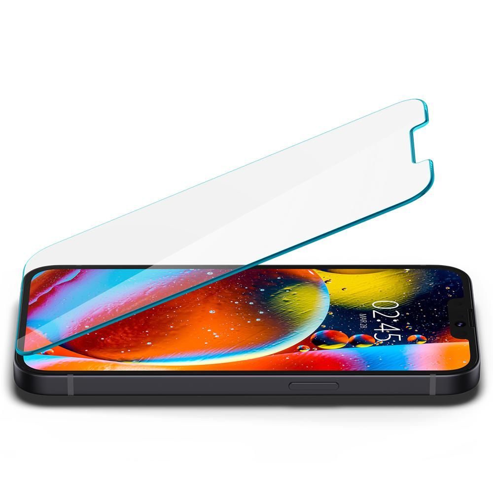 Spigen Glass.TR EZFit Z Aplikatorjem, 2 Kosa, Zaščitno Kaljeno Steklo, IPhone 13 / 13 Pro