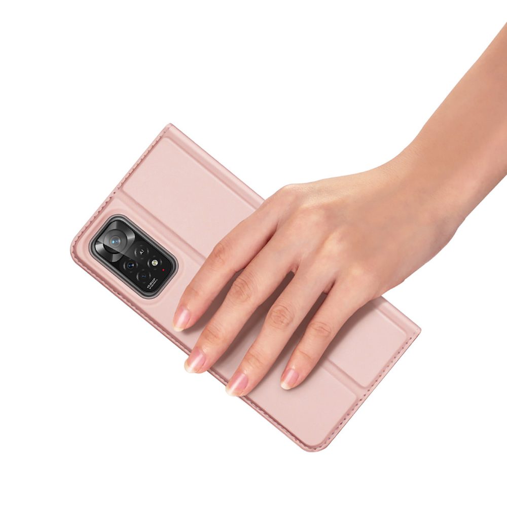 Dux Ducis Skin Pro, Knížkové Pouzdro, Xiaomi Redmi Note 11 Pro 5G / 11 Pro / 11E Pro, Růžové