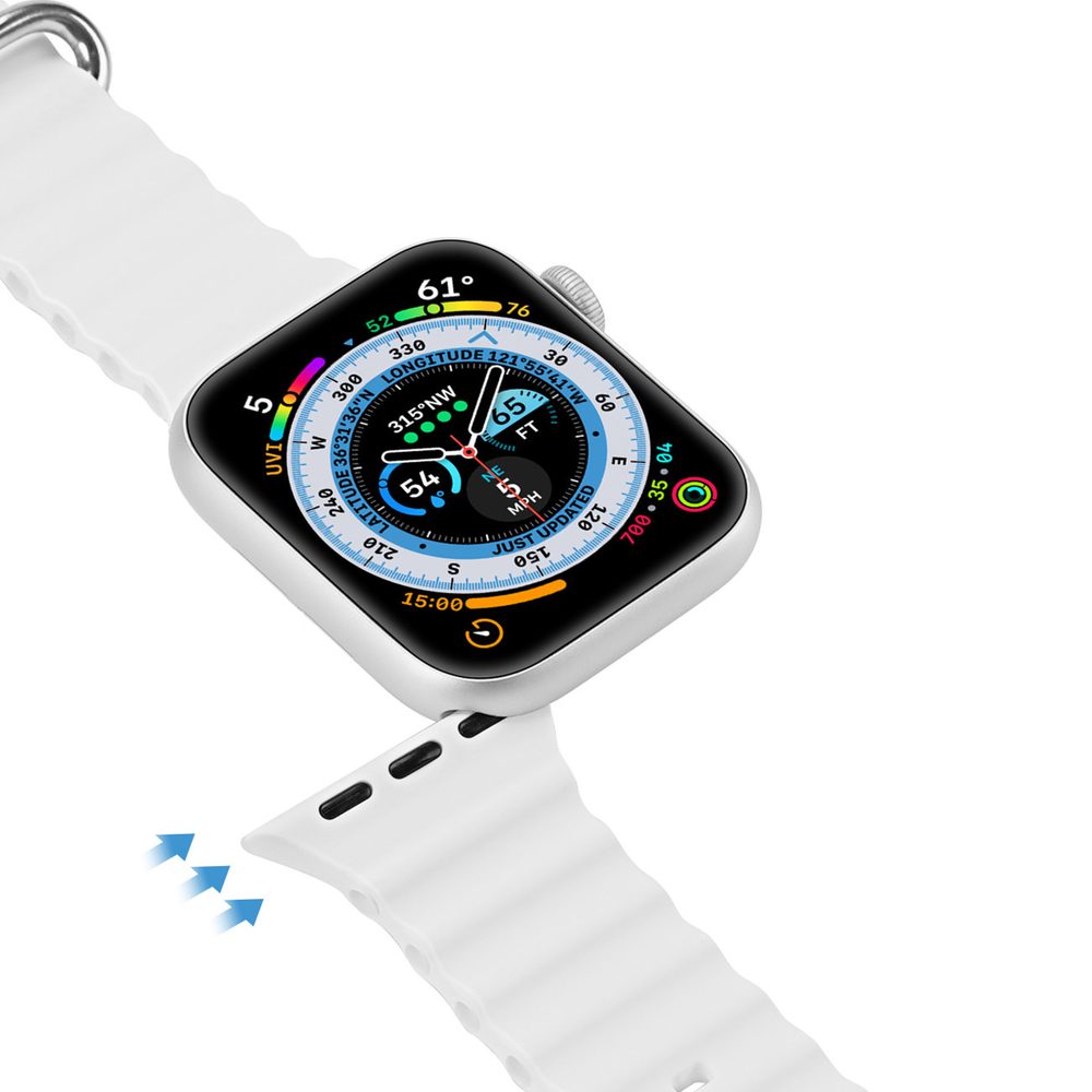 Dux Ducis Strap Remienok, Apple Watch 8 / 7 / 6 / 5 / 4 / 3 / 2 / SE (45 / 44 / 42 Mm), Biely