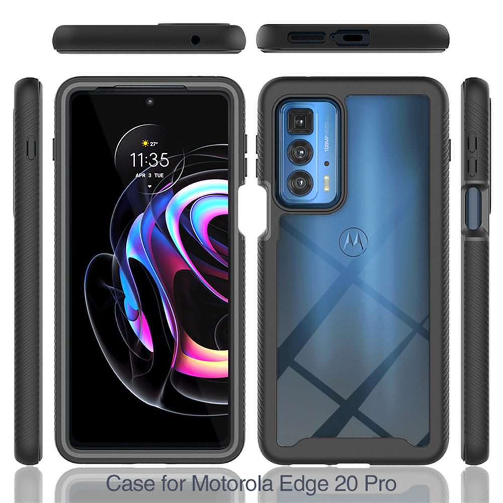 Techsuit Defense360 Pro + Védőfólia, Motorola Edge 20 Pro 5G, Fekete