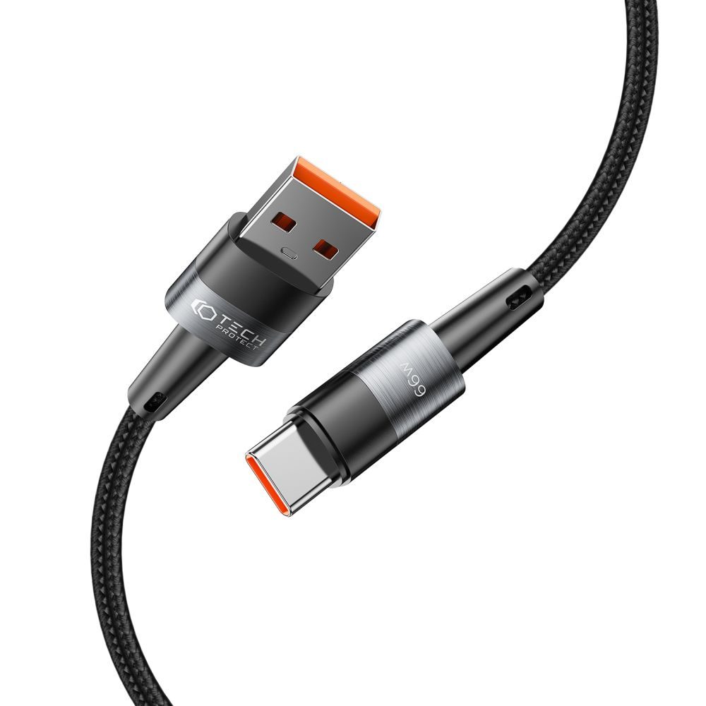 Tech-Protect UltraBoost USB-C Kabel, 66W / 6A, 2 M, šedý