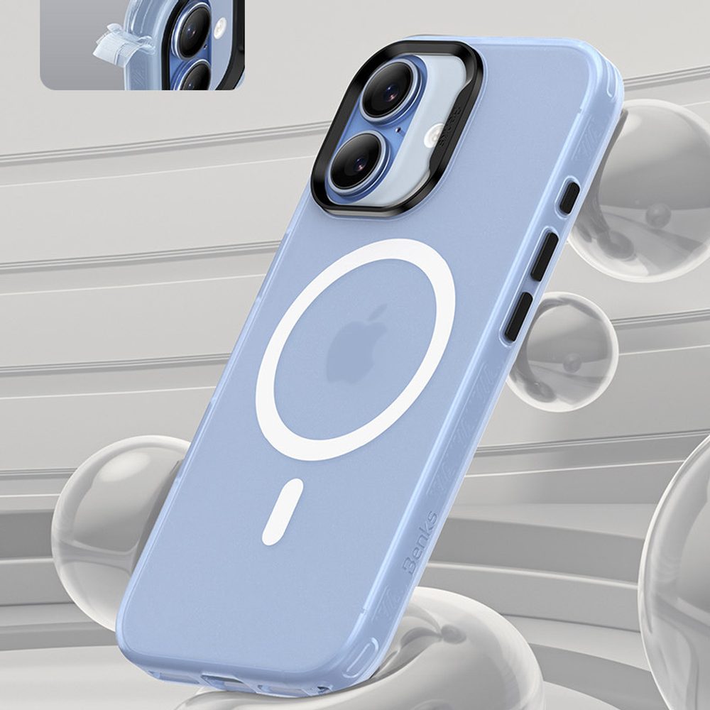 Benks Magnetic Lucid Armor obal, iPhone 17, modrý