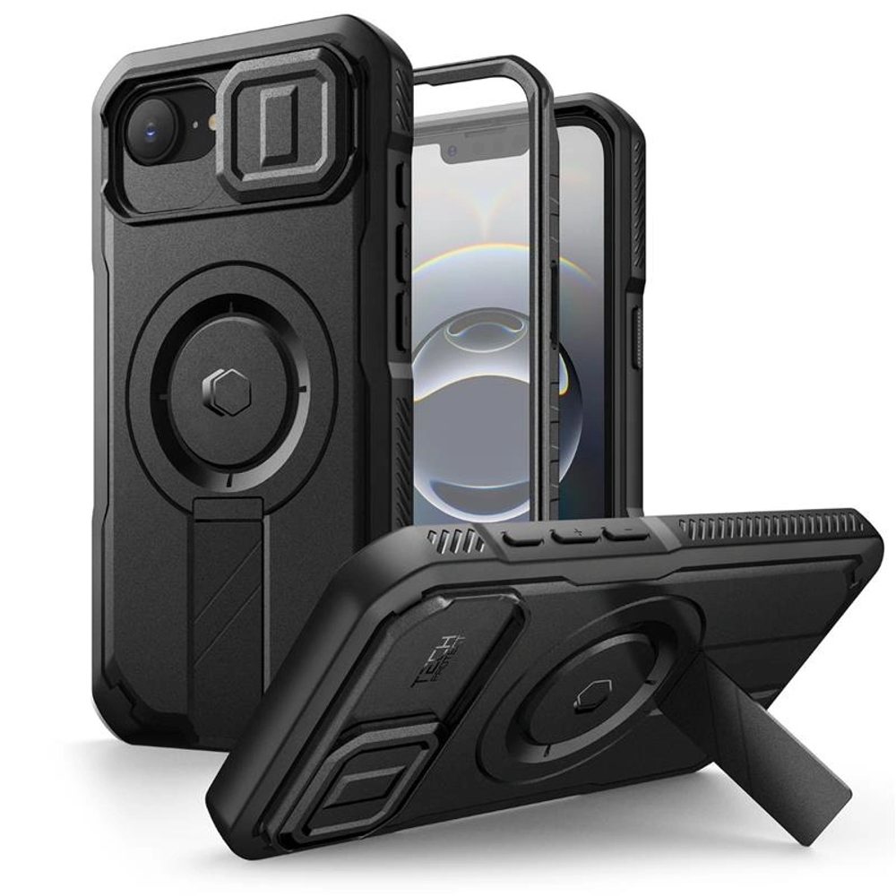 Levně Tech-Protect Kevlar MagSafe pouzdro, iPhone 16e / 17e, černé