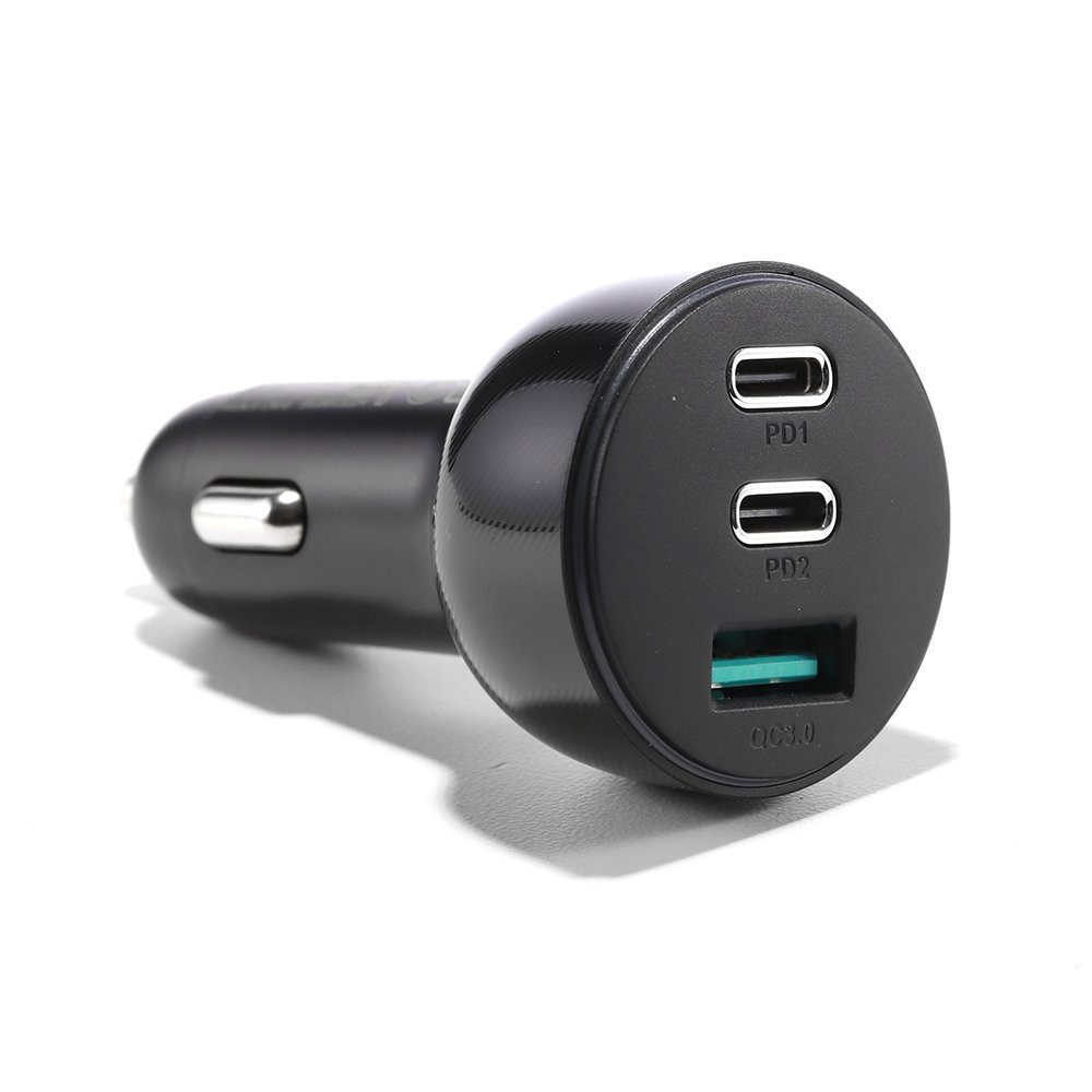 Joyroom Autós Töltő 70 W 3 Porttal, 2x USB-C, USB, Fekete (JR-CL26)