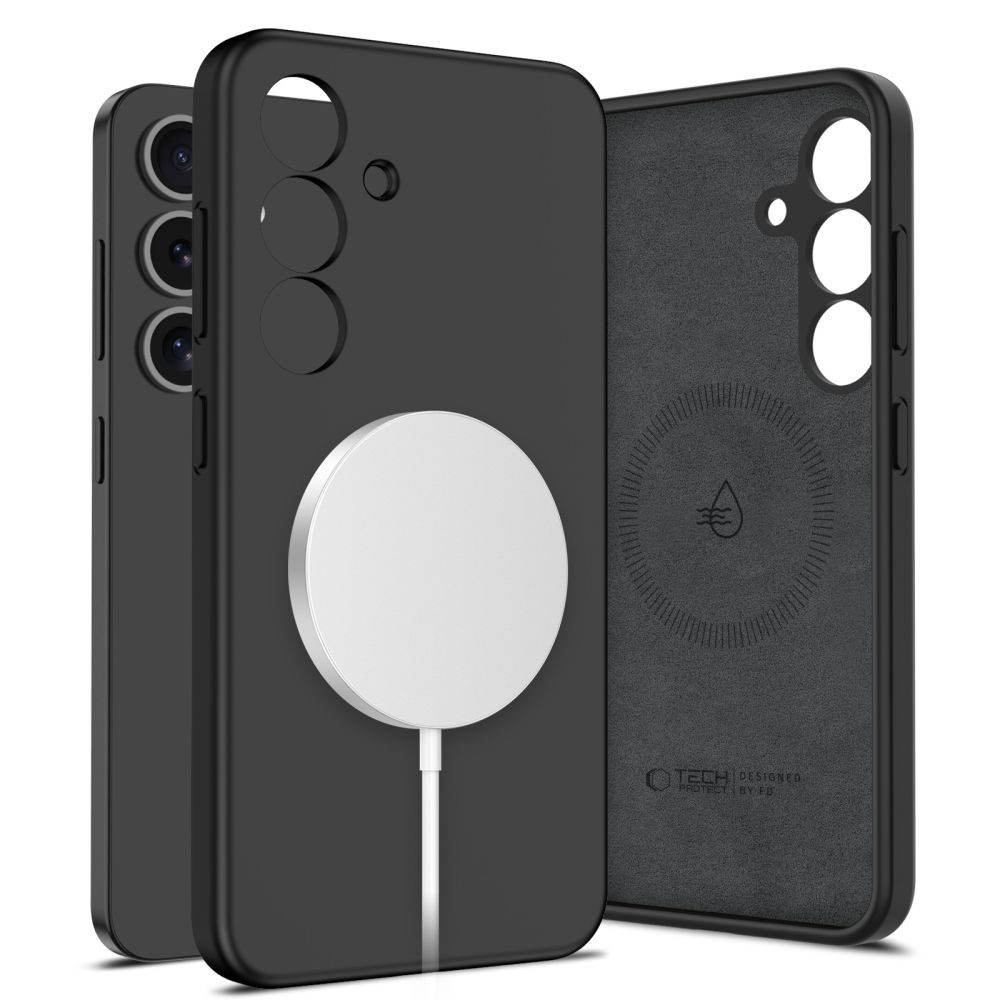 Tech-Protect Liquid Silicone MagSafe, Samsung Galaxy S25 Plus, černý
