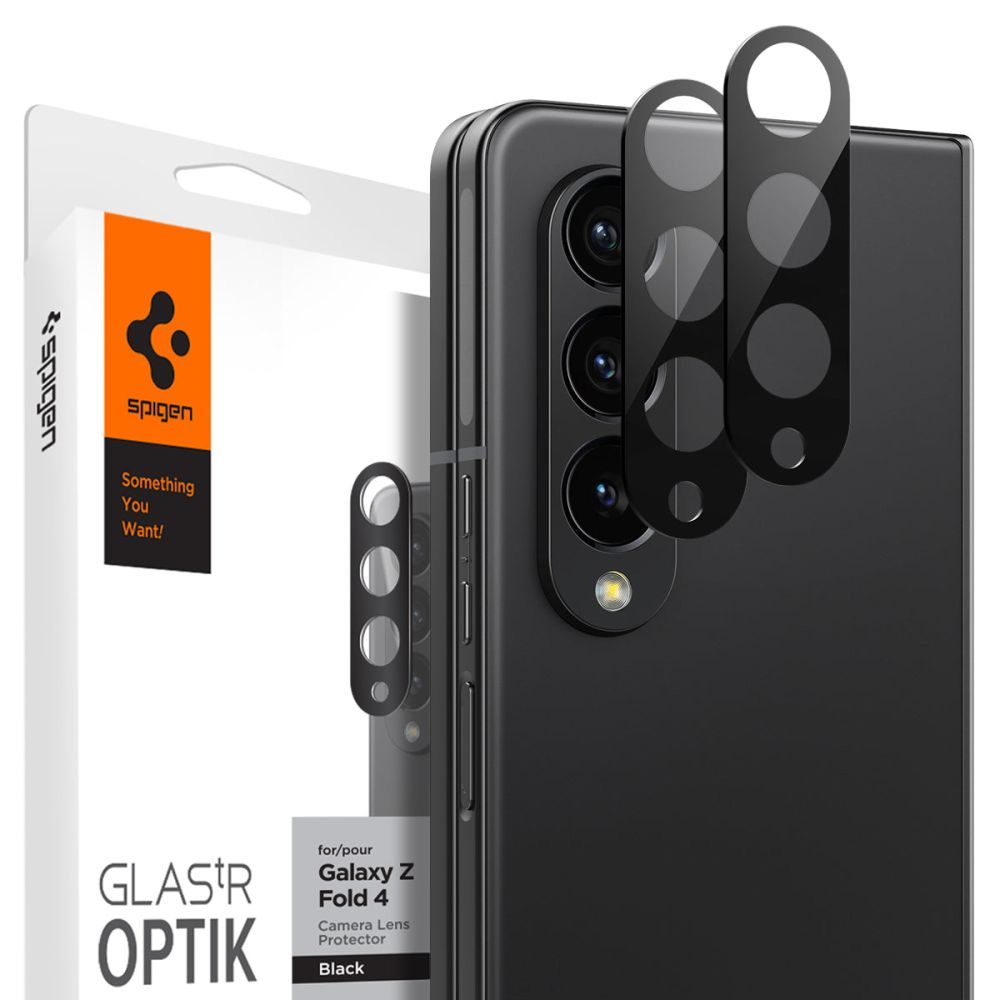 Spigen Optik.TR Ez Fit Zaščita Za Kamero, 2 Kosa, Samsung Galaxy Z Fold 4, črna