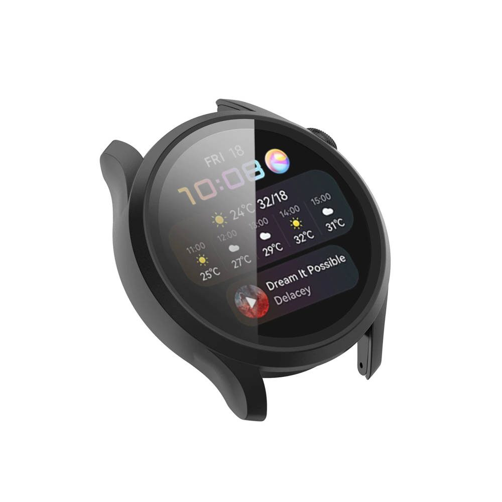 Husă 2 în 1 Cu Folie De Sticlă, Pentru Huawei Watch GT 2 PRO, Neagră