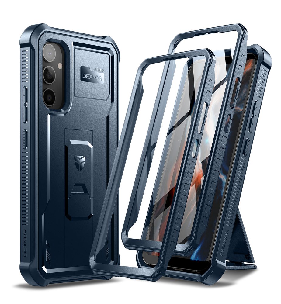 Dexnor 360 Kickstand obal Samsung Galaxy A54, modrý