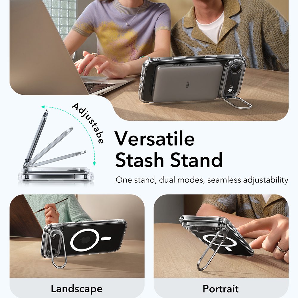 Kryt ESR Classic Hybrid HaloLock Kickstand, iPhone Air, číry