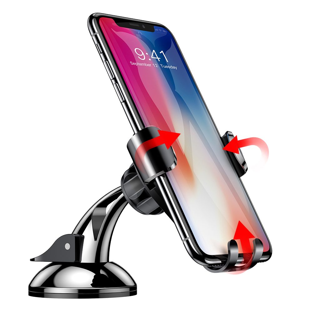 Baseus Osculum Gravity Car Mount, Műszerfal Szélvédő Telefon Tartó, Fekete (SUYL-XP01)