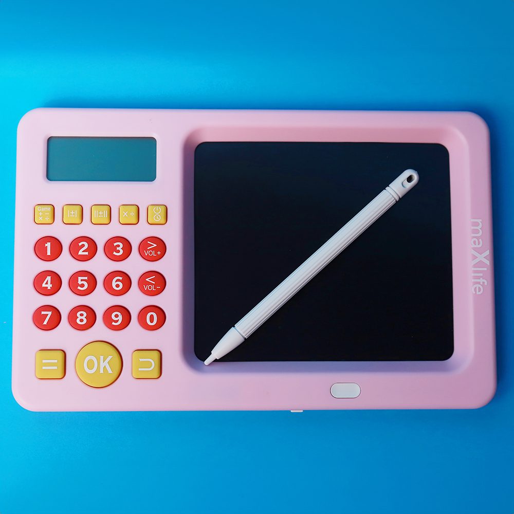 Maxlife MXWB-01 Otroška Pisalna Tabla S Kalkulatorjem, Roza