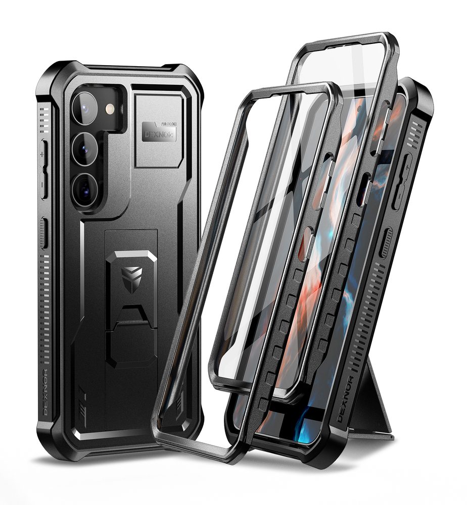 Levně Dexnor 360 Kickstand obal Samsung Galaxy S23, černý