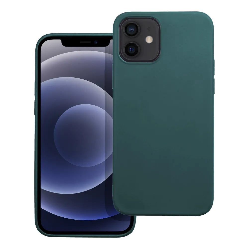 Levně Matt obal, iPhone 12 / 12 Pro, zelený