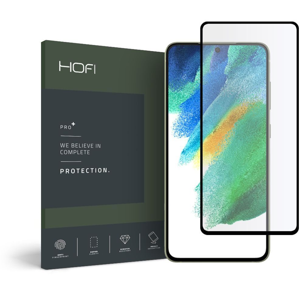 Hofi Pro+ Edzett üveg, Samsung Galaxy S21 FE, Fekete