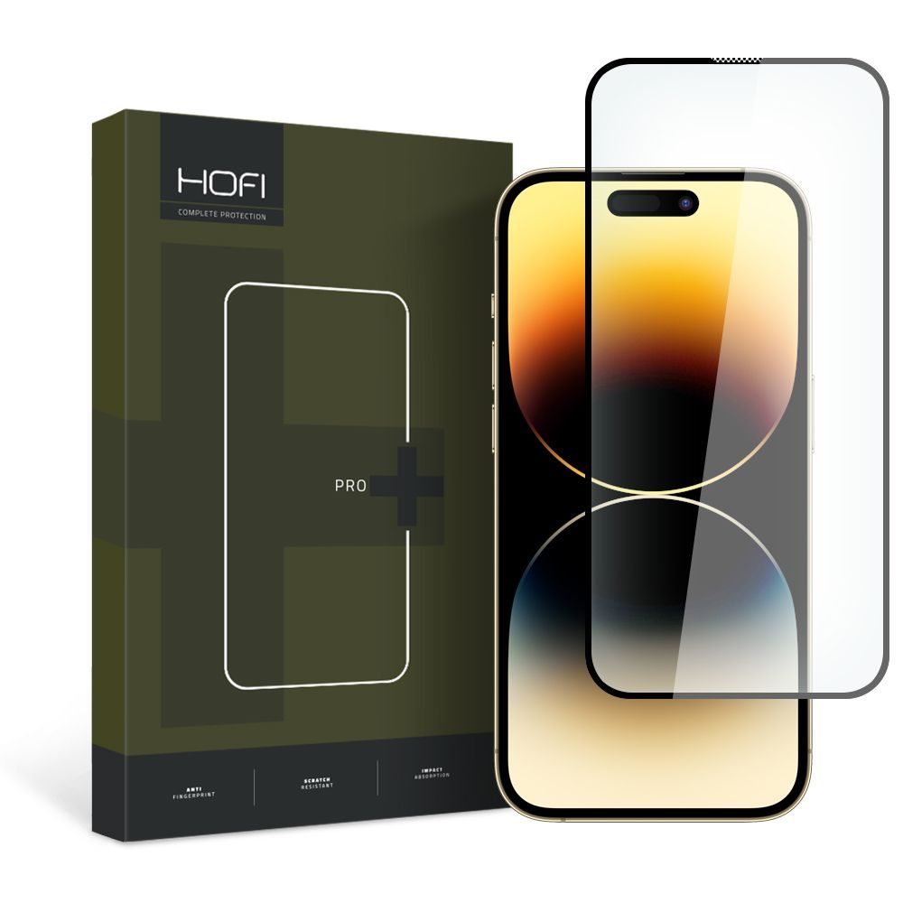 Hofi Pro+ Zaščitno Kaljeno Steklo, IPhone 15 Plus, črno