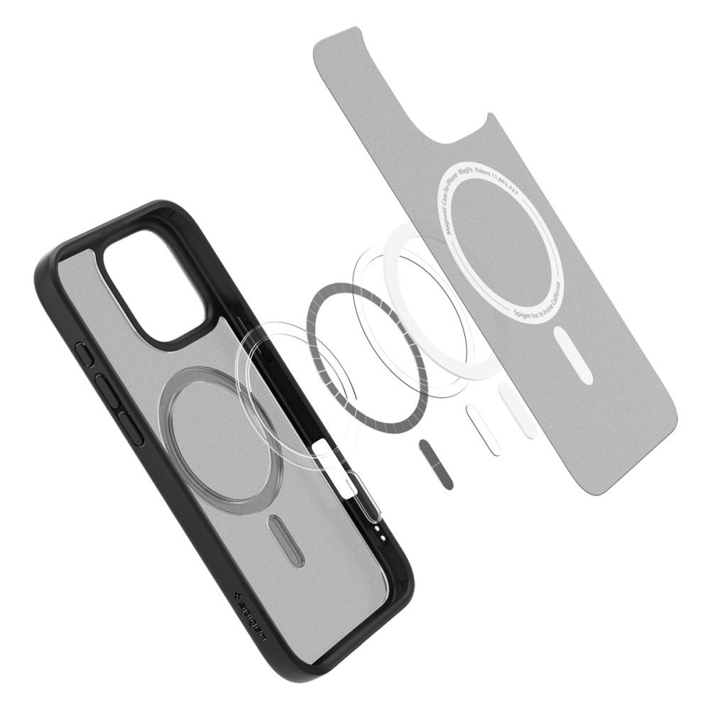Spigen Ultra Hybrid Mag s MagSafe, iPhone 16 Pro, frost black