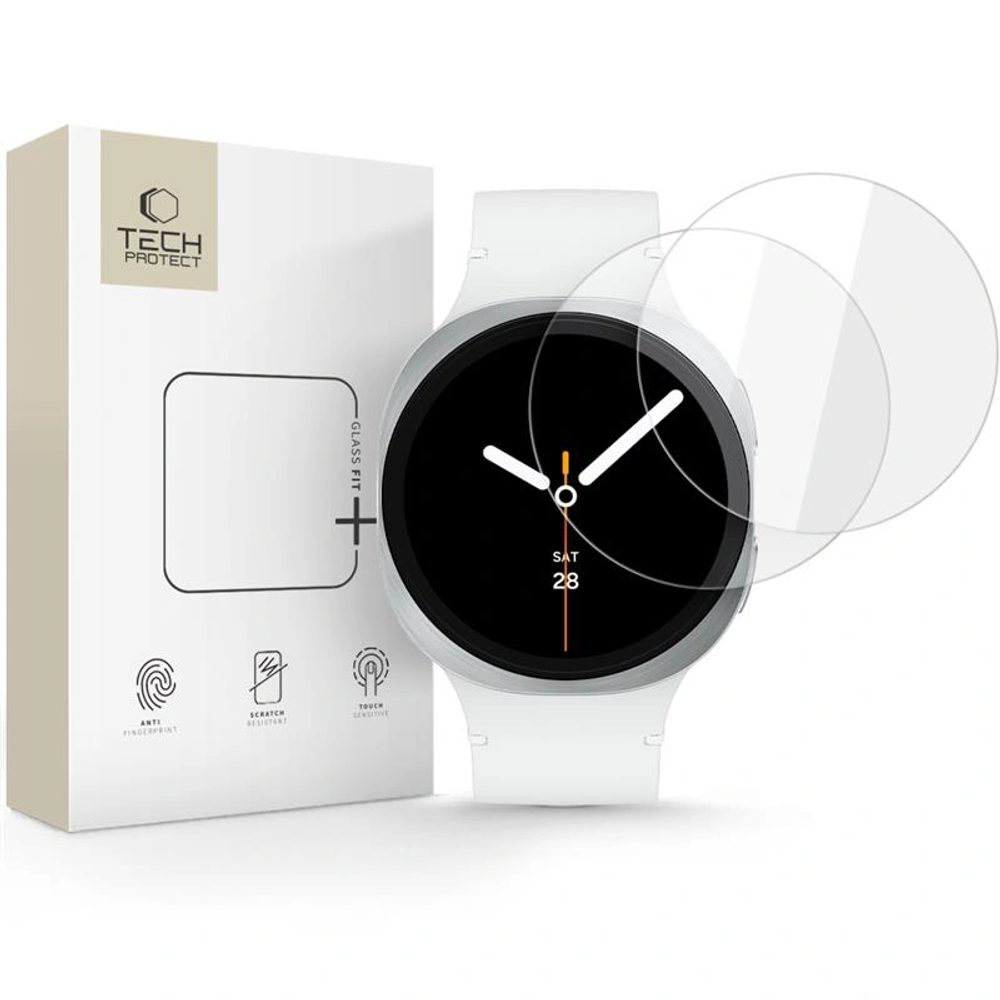 Tech-Protect edzett üveg Glass Fit+, Samsung Galaxy Watch 8 (40 mm), 2 darab