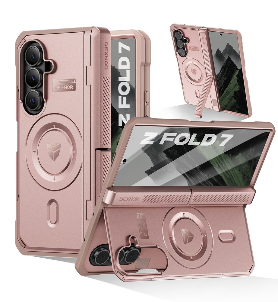 Levně Dexnor MagSafe Kickstand obal Samsung Galaxy Z Fold 7, růžový