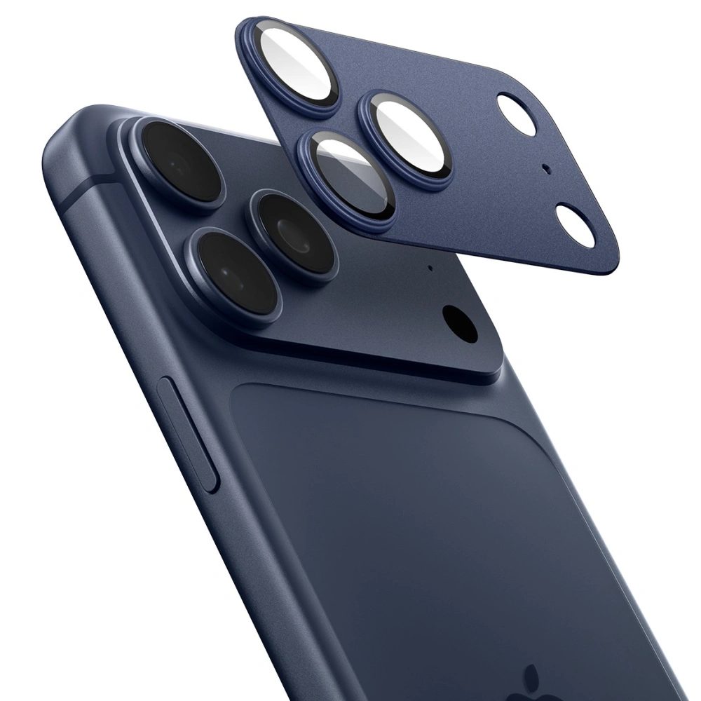 Spigen Optik Pro XL TR EZ Fit ochrana fotoaparátu, iPhone 17 Pro, modrá