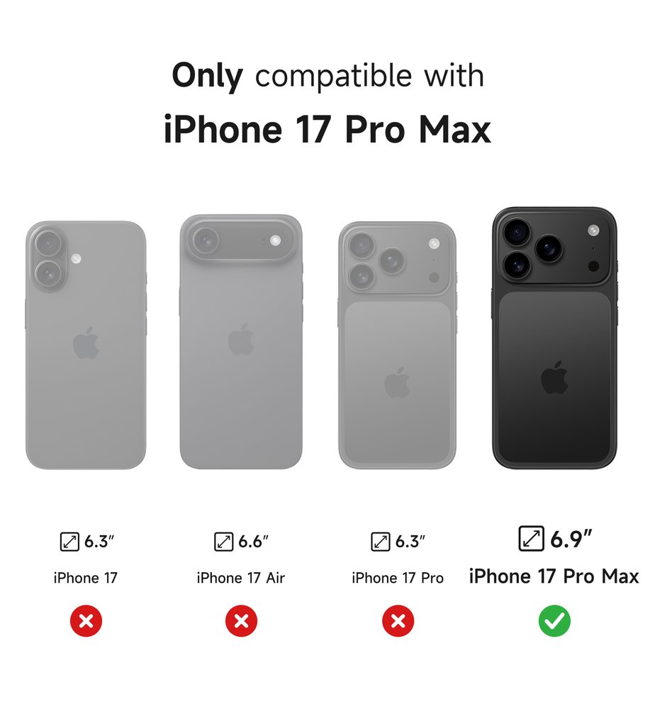 Suritch MagSafe Kickstand Camprotector obal iPhone 17 Pro Max, fialový