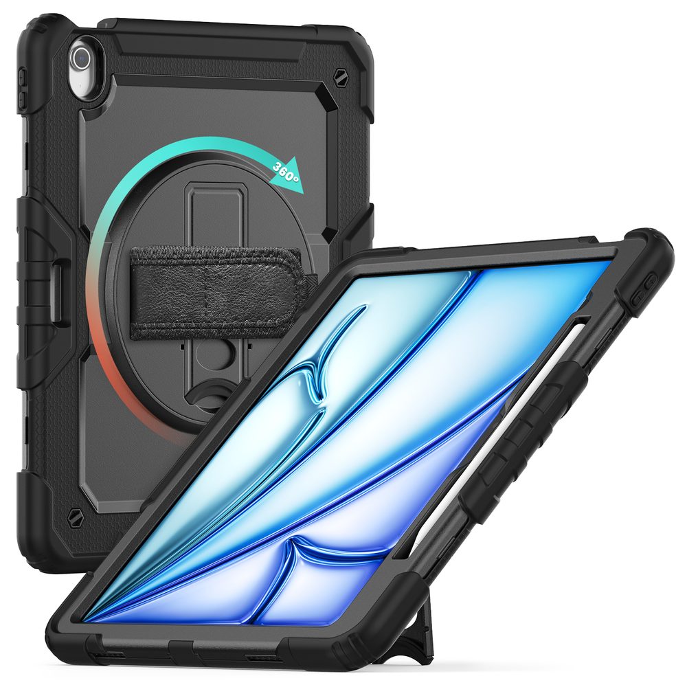 JP Solid360 obal na tablet, iPad Air 13 2024 / 2025 / 2026, čierny