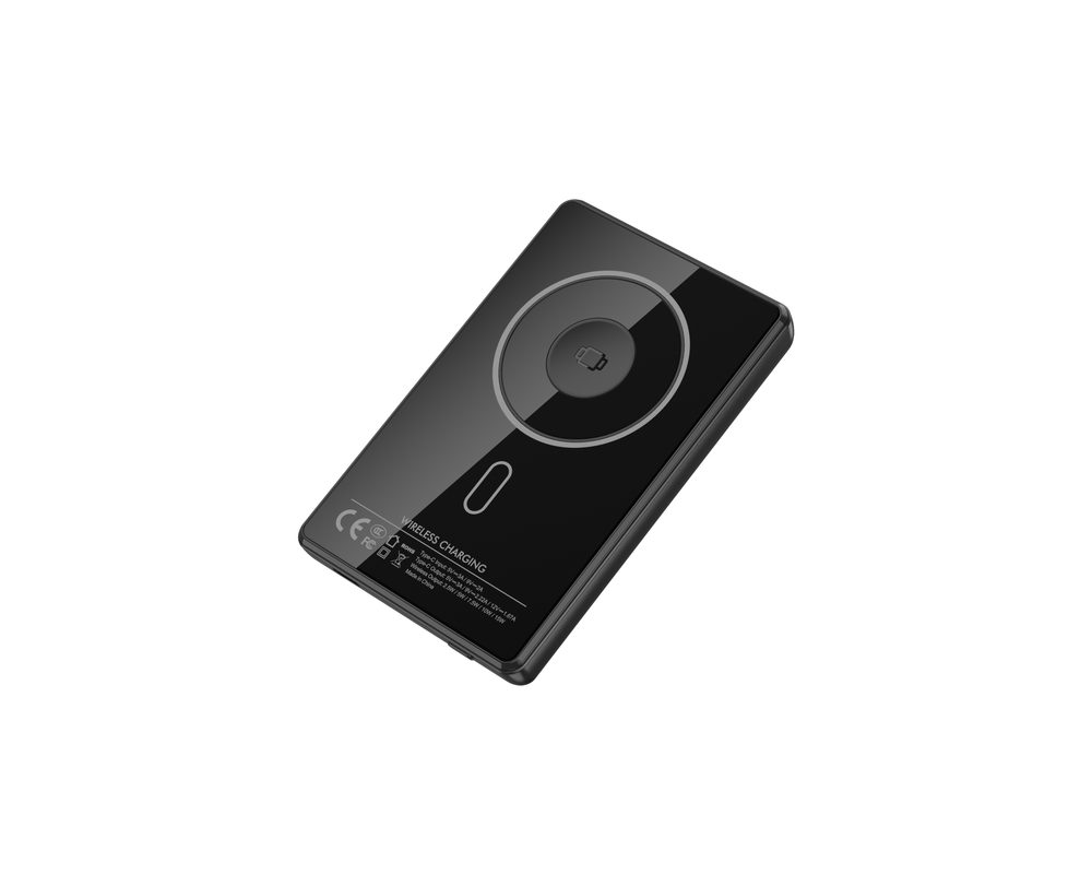 UltraThin MagSafe 15W Bezdrôtová powerbanka 10000 mAh s nabíjaním Apple Watch a 360° otočným stojanom, čierna