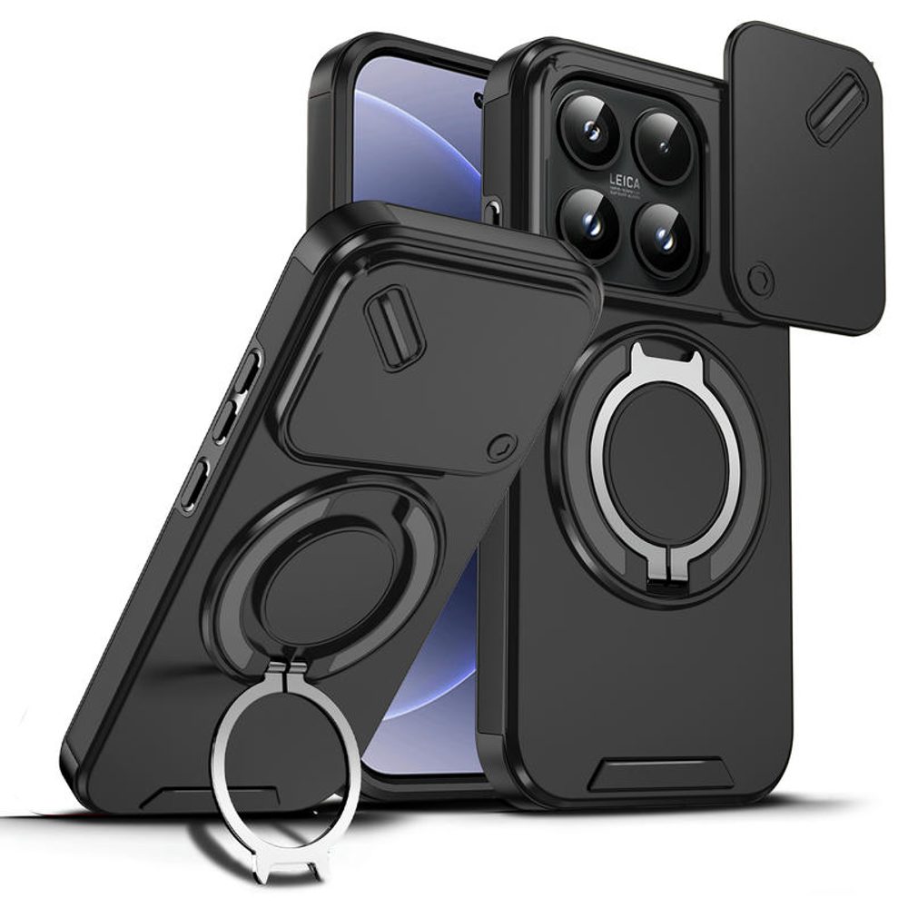 Husă Camslide Stand, Xiaomi 17, negru