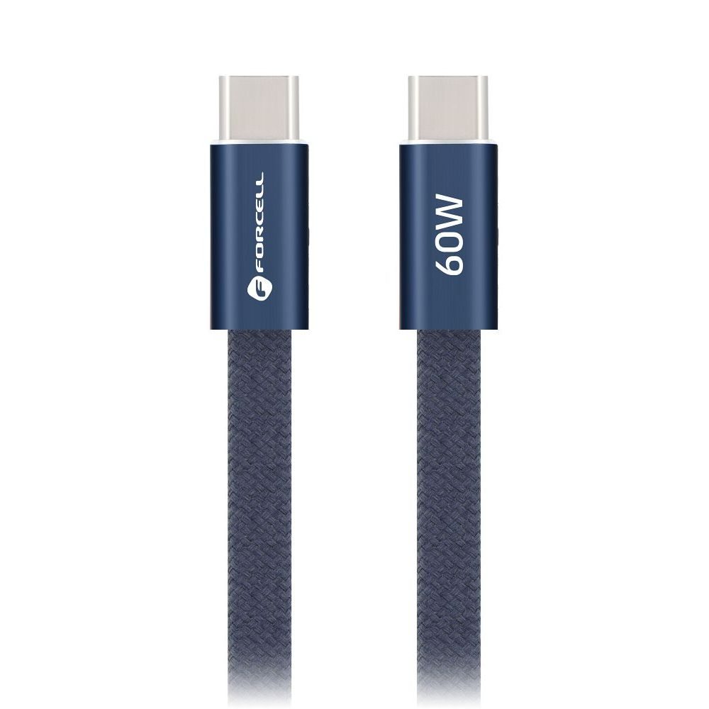 Levně Forcell F-Energy kabel USB-C - USB-C, QC4.0, PD, 3 A, 60 W, 1,2 m, modrý