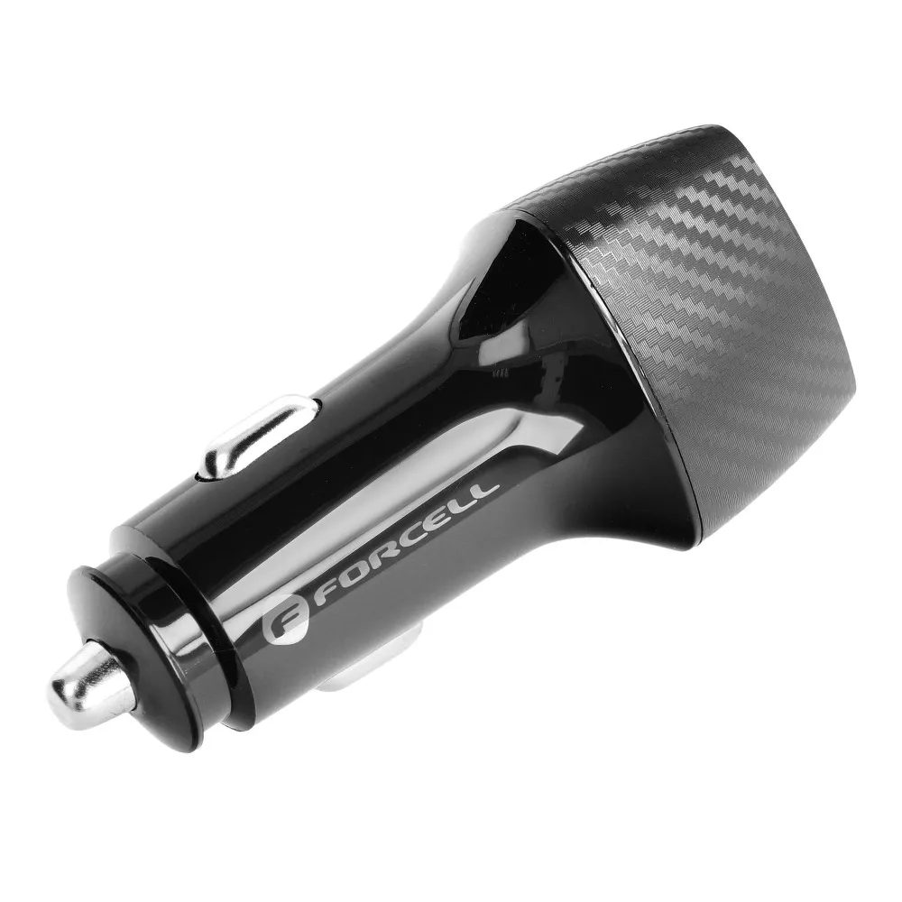 Forcell Carbon Car Adapter, 2x USB, 17W, CC50-2A, 17W, črn