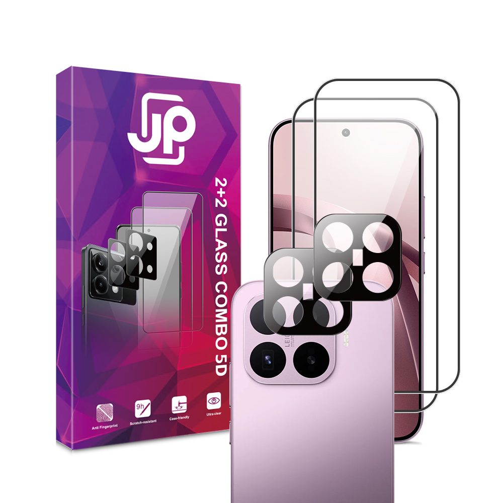 JP 5D Combo pack, Set 2 sticle securizate 5D și 2 sticle pentru cameră foto, Xiaomi 17T