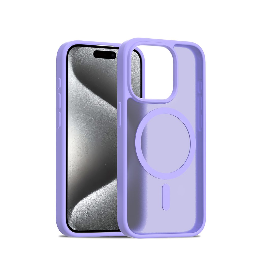 JP MagFit Colour MagSafe tok N52 mágnessel, iPhone 15 Pro, lila