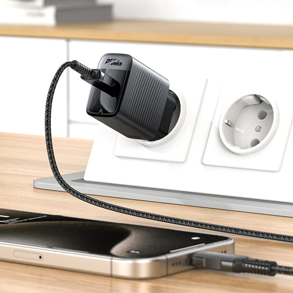 Acefast nabíjačka A102 GaN, PD 30W, USB-C, čierna