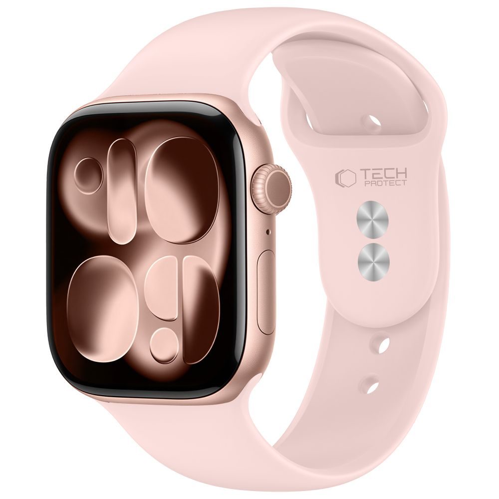 Tech-Protect Silicone narukvica, Apple Watch 8 / 9 / 10 / 11 / 12 / SE / Ultra (40 / 41 / 42 mm), svijetlo ružičasta