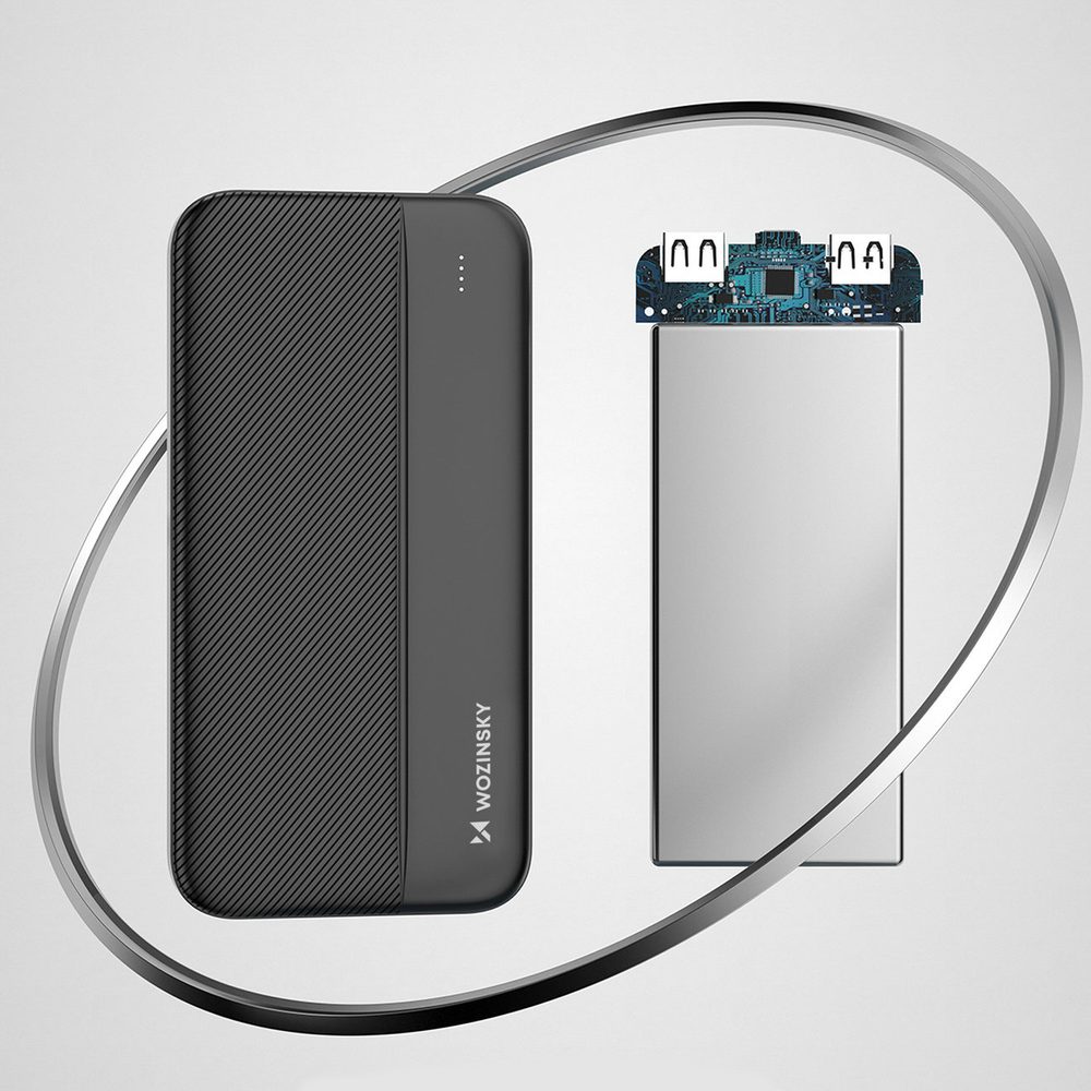 Wozinsky PowerBank Li-Po, 10000mAh, 2x USB, Crni (WPBBK1)