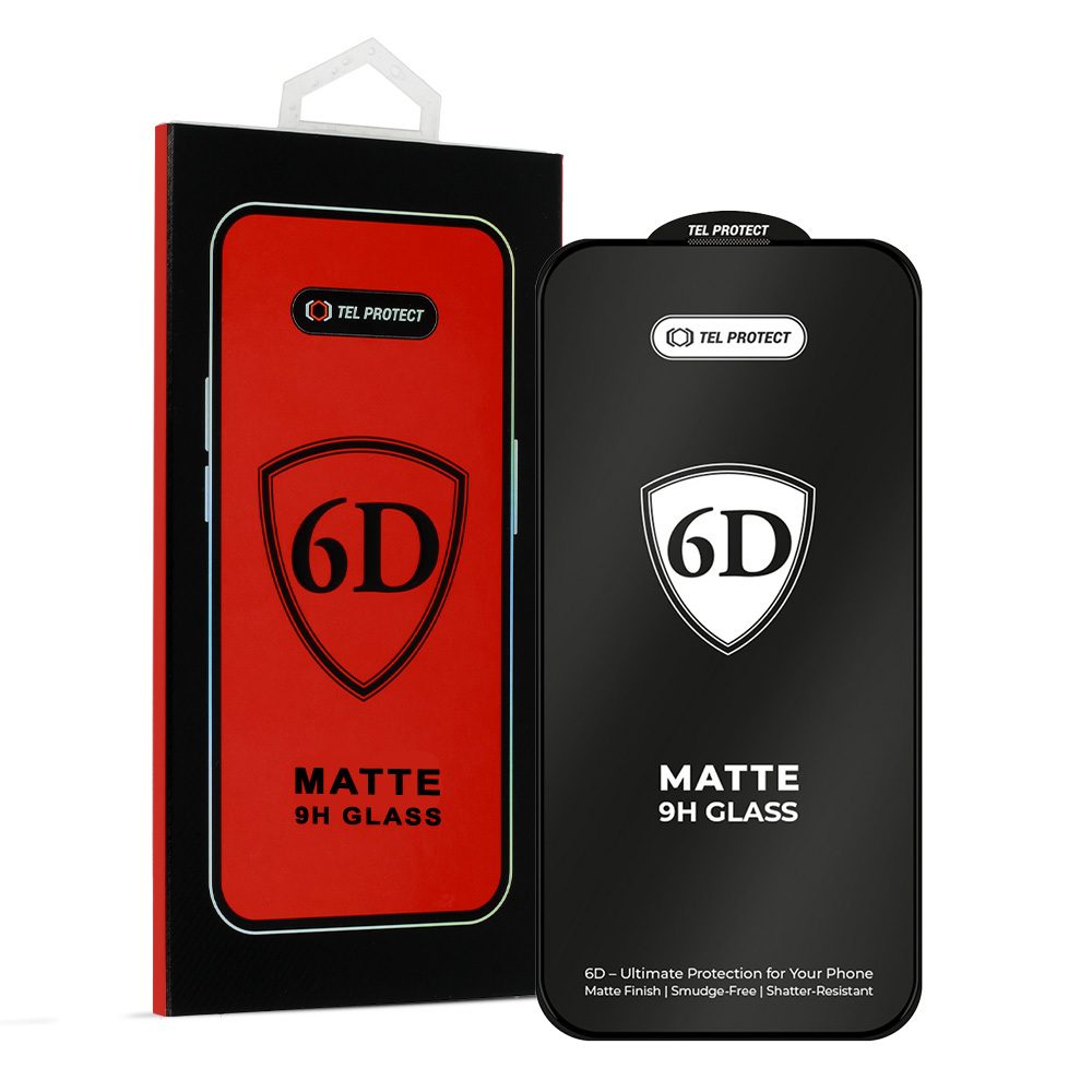 Tel Protect 6D Matt edzett üveg, iPhone 11, fekete