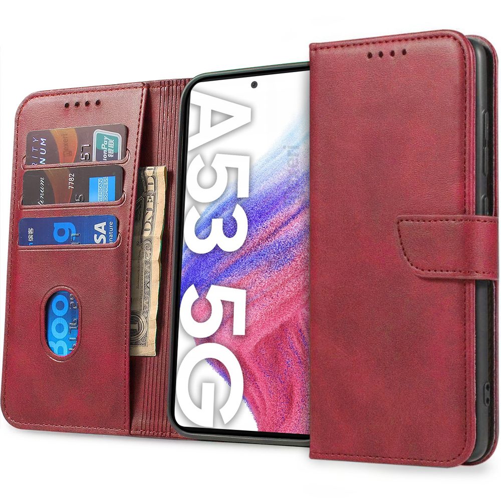 Nexeri Wallet Samsung Galaxy A53 5G, Piros Tok