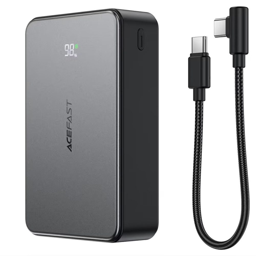 Levně Acefast Powerbanka (M29) 20 000 mAh, 2x USB-C + USB-A, USB-C kabel, 22,5 W, černá