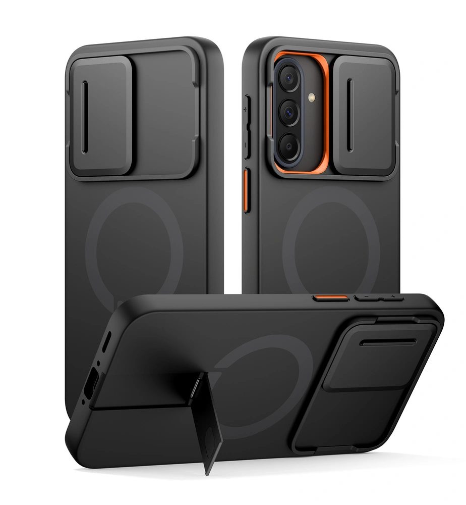 Husă Suritch MagSafe Kickstand Camprotector Samsung Galaxy A37 / A36, neagră