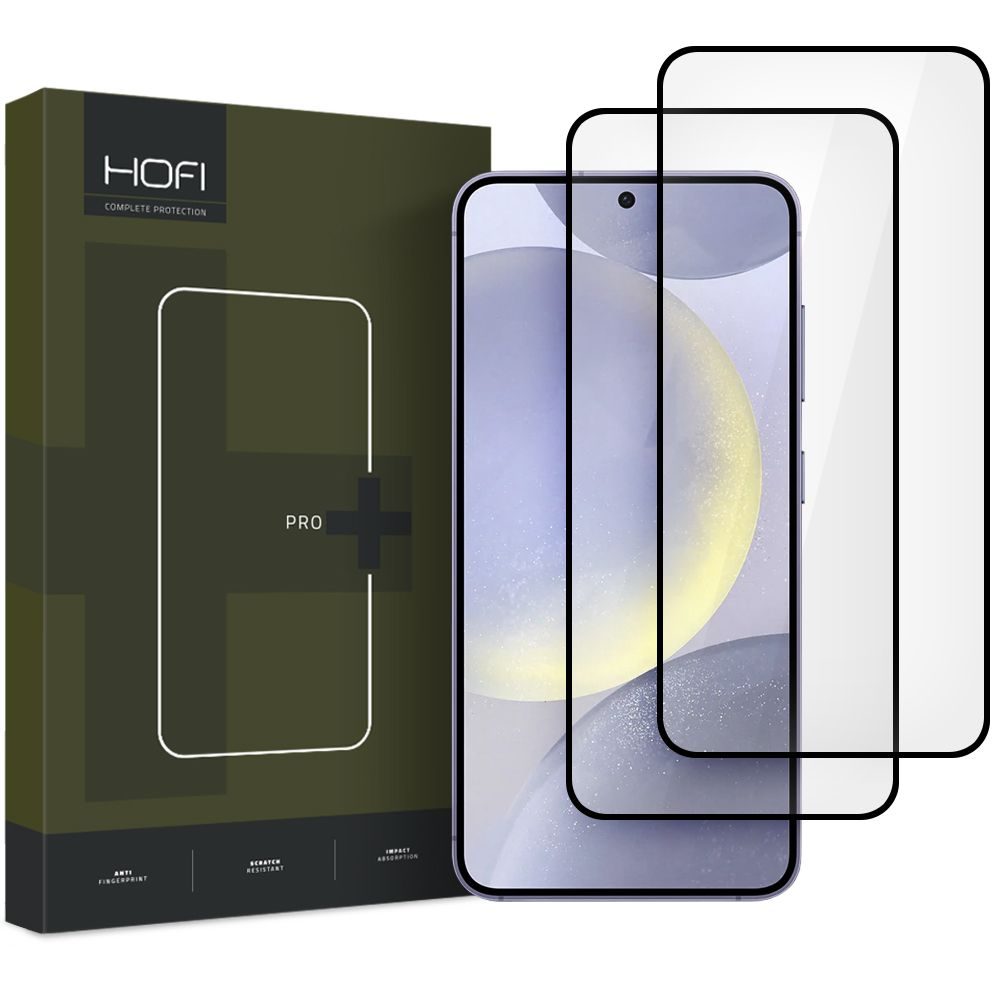 Levně Hofi Pro+ Tvrzené sklo, Samsung Galaxy S25, 2 kusy, černé