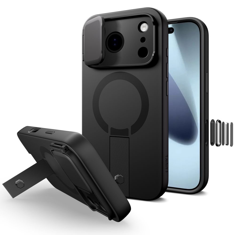 Levně Tech-Protect Kevlar Aura MagSafe pouzdro, iPhone 17 Pro Max, černé