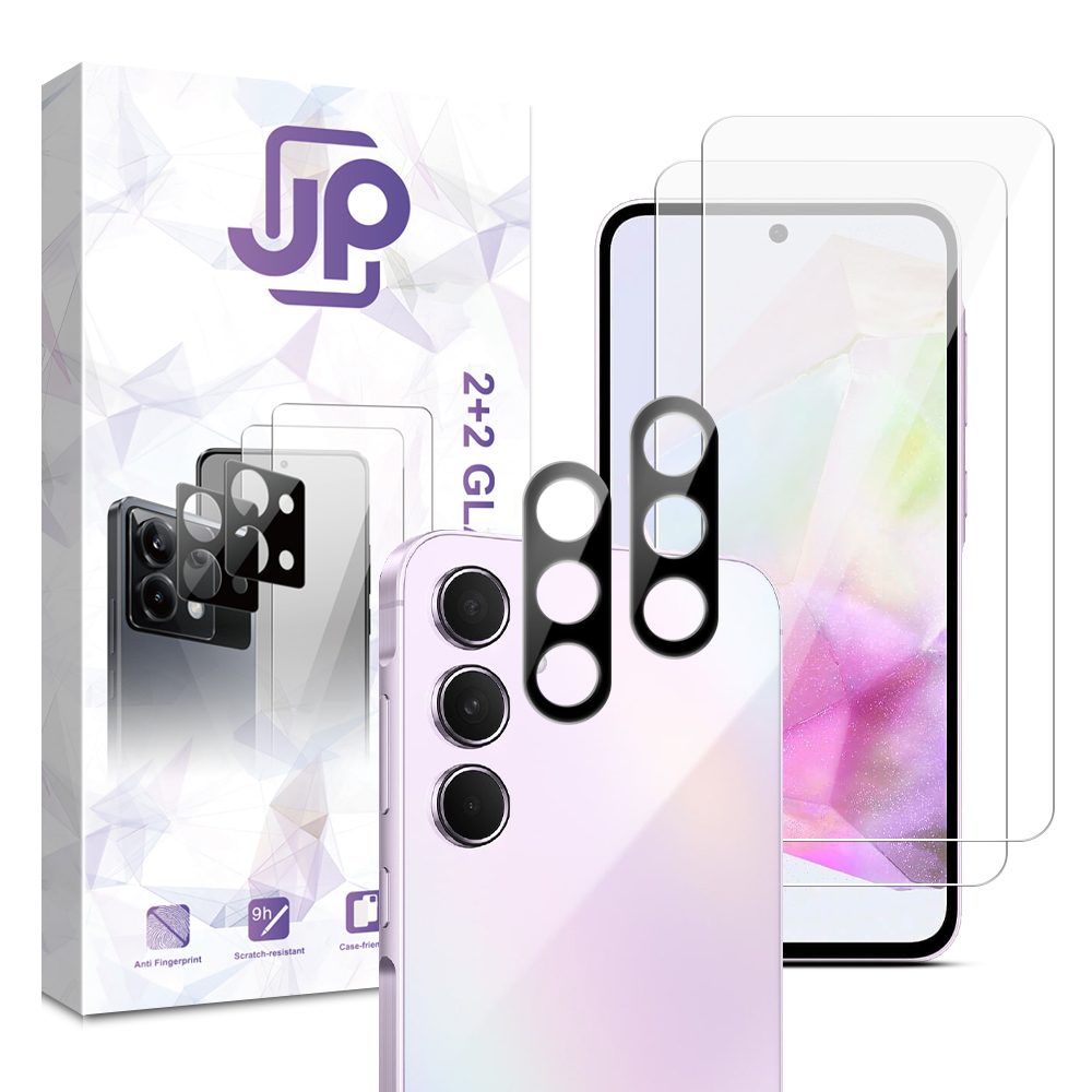 Levně JP Combo pack, Sada 2 tvrzených skel a 2 sklíček na fotoaparát, Samsung Galaxy A36