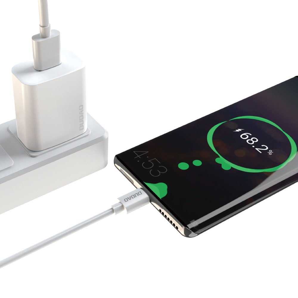 Dudao L4ST kábel USB-A - USB-C, 2A, 1 m, biely