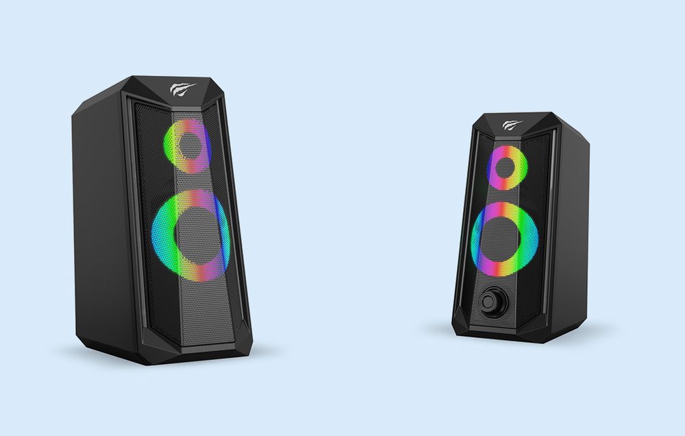 Havit SK202 Számítógépes Hangszórók 2.0 RGB, Fekete