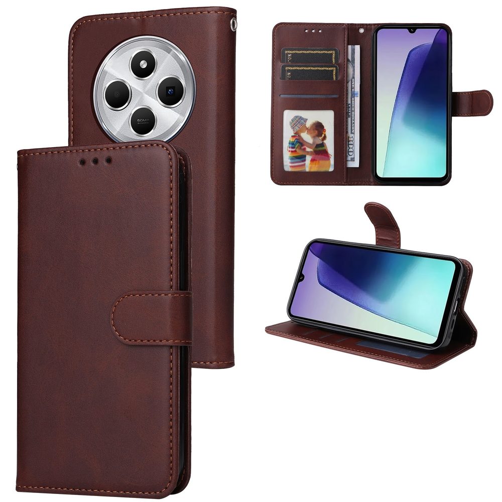 Mágneses tok, Xiaomi Redmi 14C, barna