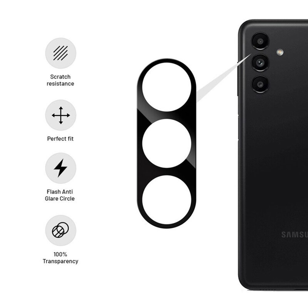 Techsuit üveg Kamera Lencséhez, Samsung Galaxy S23 Plus, Fekete